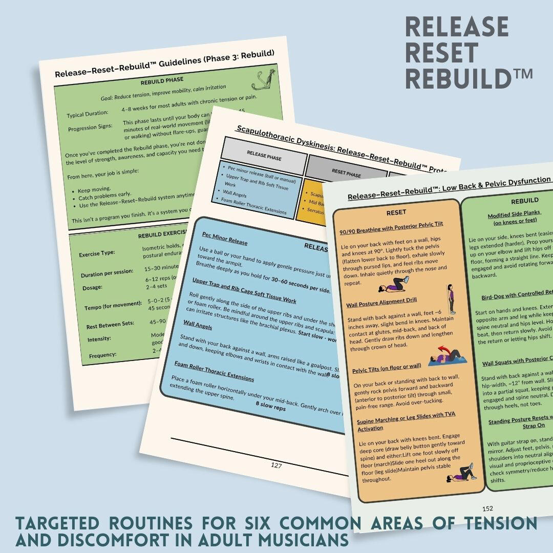 Treatment room with book on table blending rehab and music